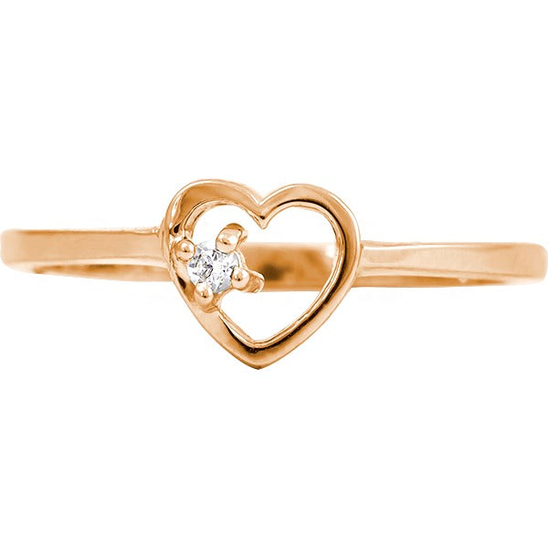 Fashion Diamond Heart Ring.