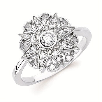 1/5 Carat TW Diamond Vintage Style Ring