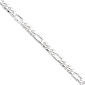 5.50mm Sterling Silver Figaro Chain