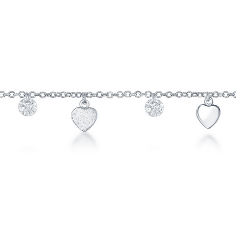Sterling Silver Heart Bracelet