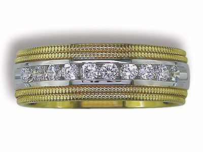 Channel Set Two-Tone Diamond Band