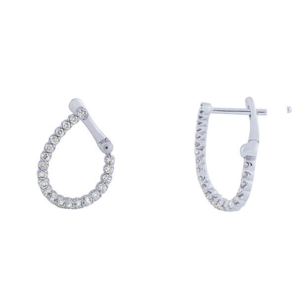 Diamond Inside Out  Hoop