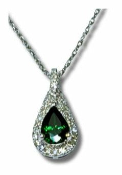 Tsvorite & diamond Pendant