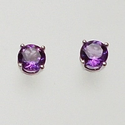 Amethyst Stud Earrings