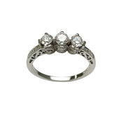 Vintage Style Three Diamond Ring