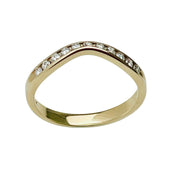 Curved Channel Set Diamond Band