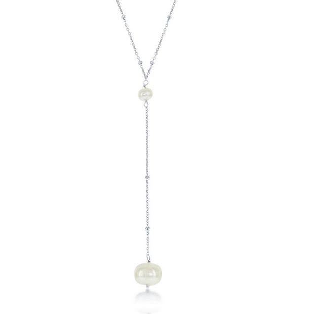 Sterling Silver Freshwater Pearl Lariat