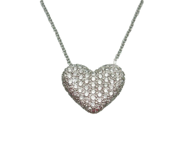 1/2 TW Diamond Pave' Heart Pendant
