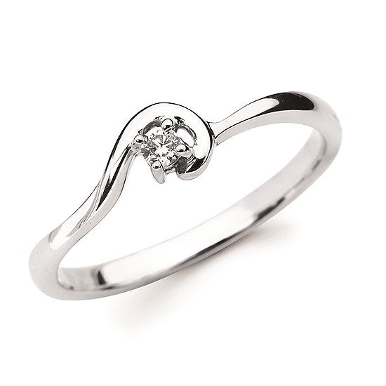 Sterling Silver Diamond Promise Ring