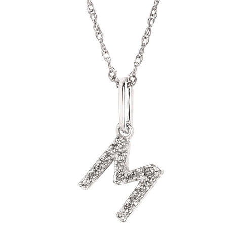 Diamond M Pendant