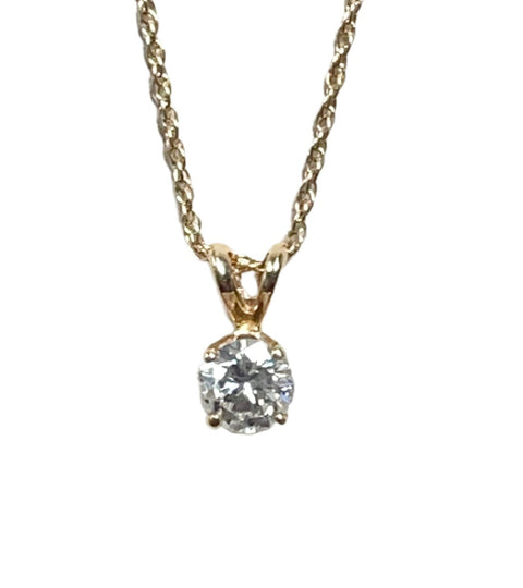 1/3  Carat Diamond Solitaire Pendant