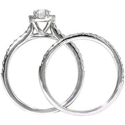 3/4 tw Diamond Halo Engagment Ring