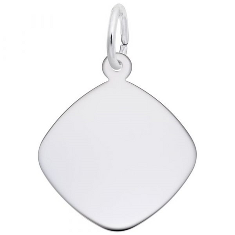 Medium Rounded Diamond Disc Charm