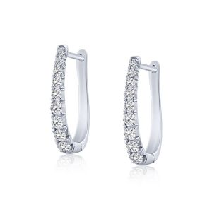 Pave diamond earrings