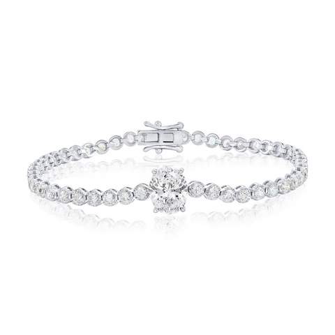Sterling Silver CZ Tennis Bracelet