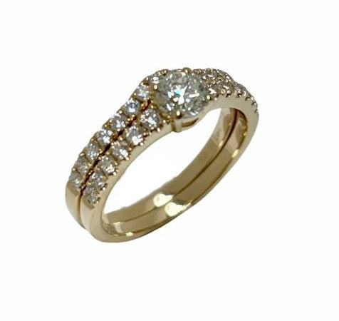 Lab grown diamond engagement set