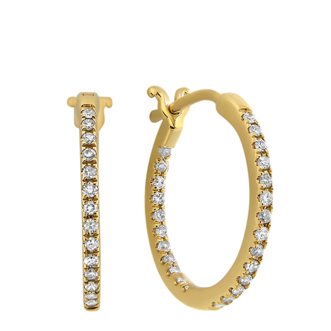 Diamond hoop earrings