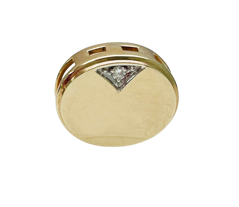 14K Polished Oval Slide