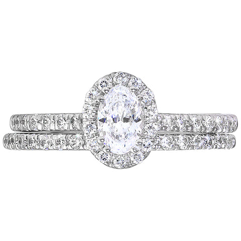 3/4 tw Diamond Halo Engagment Ring