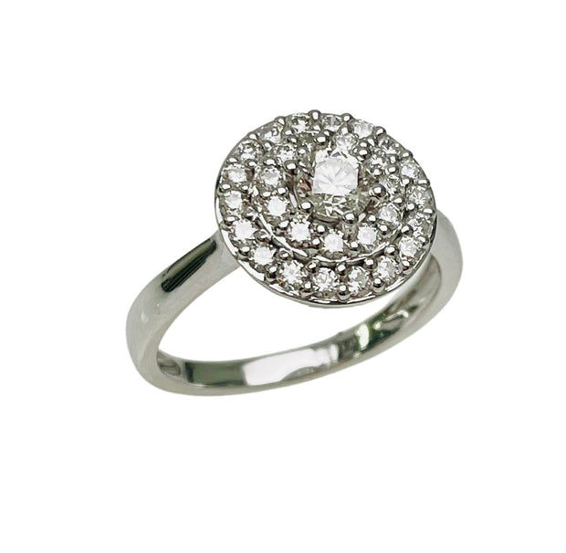 1.0 Carat TW Diamond Double Halo Ring