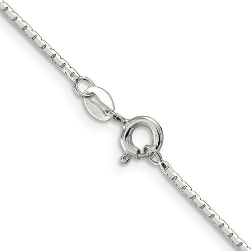 1.2mm 20 Inch  Sterling Silver 8 Sided Diamond-Cut Mirror Box Chain