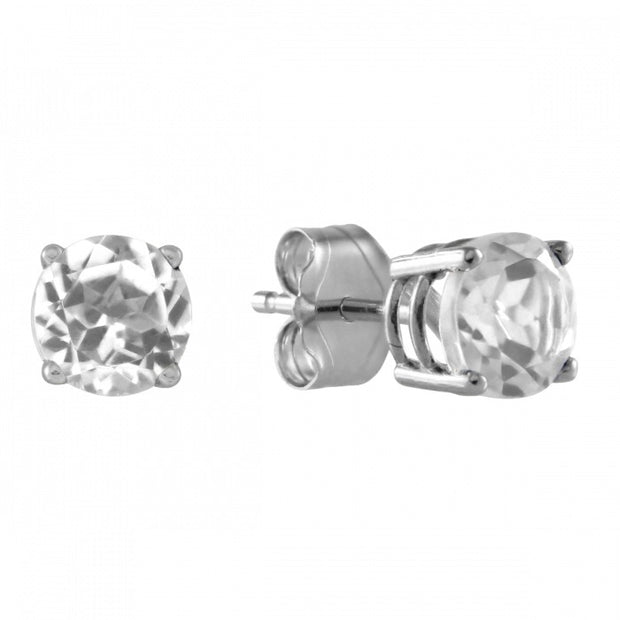 White Topaz Studs