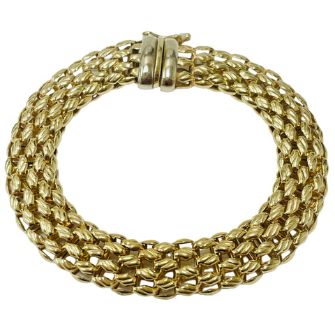 14 Karat Gold Mesh Bracelet