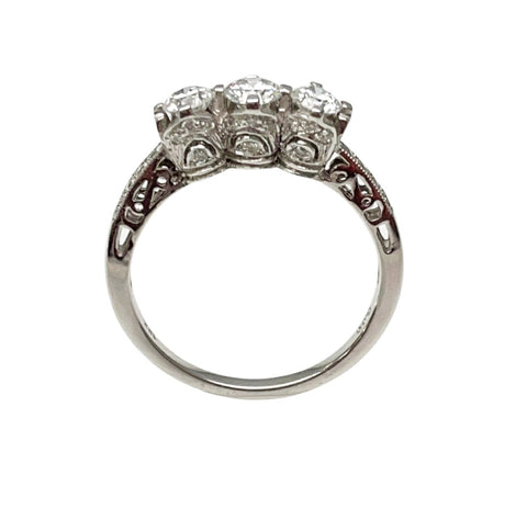 Vintage Style Three Diamond Ring