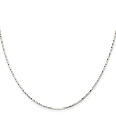 1.2mm 20 Inch  Sterling Silver 8 Sided Diamond-Cut Mirror Box Chain