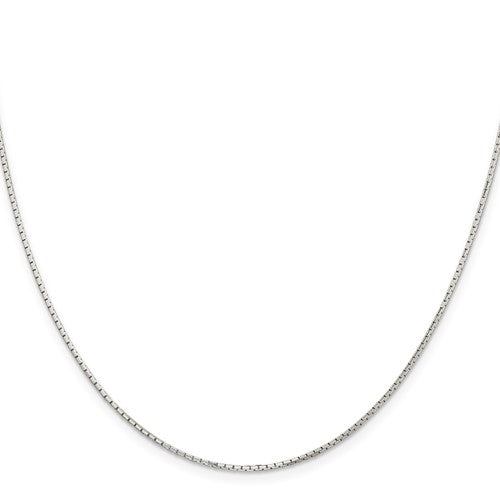 1.2mm 20 Inch  Sterling Silver 8 Sided Diamond-Cut Mirror Box Chain