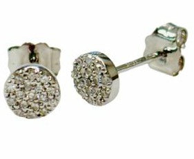 Round shape diamond earrings 10k