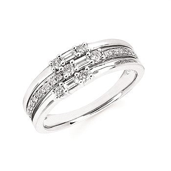 3/8 Carat TW 3 Band Diamond Ring