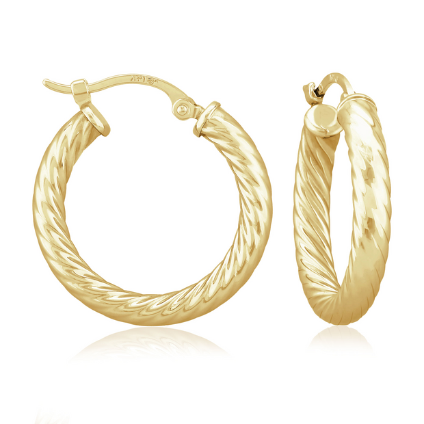 Twist Hoop 14k