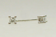 .20 Carat Total Weight Princess-cut Diamond Stud Earrings