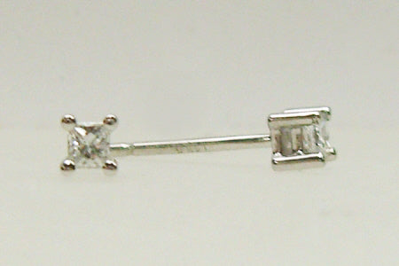 .20 Carat Total Weight Princess-cut Diamond Stud Earrings