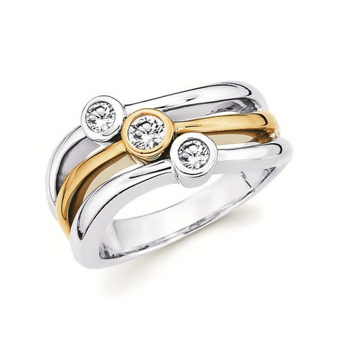 1/4 Carat TW Diamond 3 Band Ring