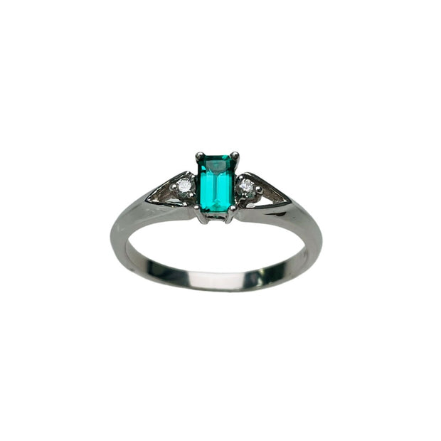 Lab Created Emerald Ring