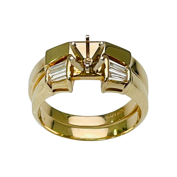 1/4 TW Carat Diamond Semi Mount Wedding Set
