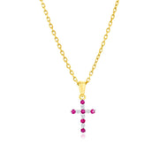Ruby & Diamond Cross