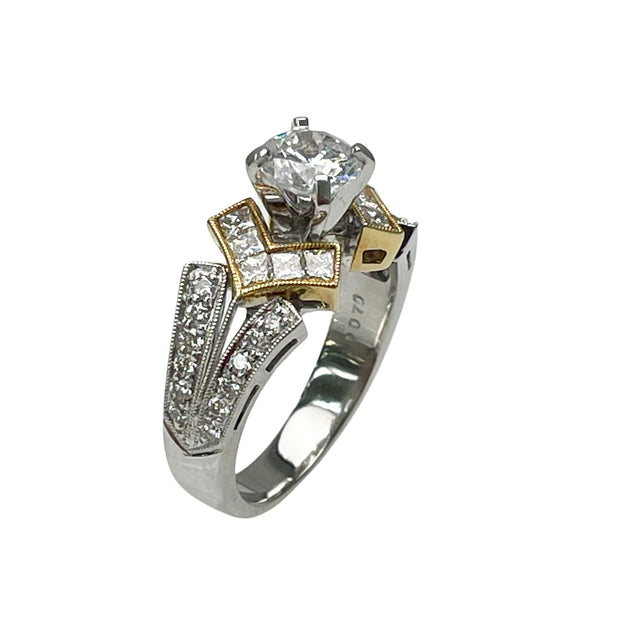 3/4 TW Carat Diamond Semi Mount Engagement Ring