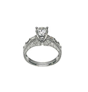3/4 TW Carat Diamond Vintage Semi Mount Engagement Ring