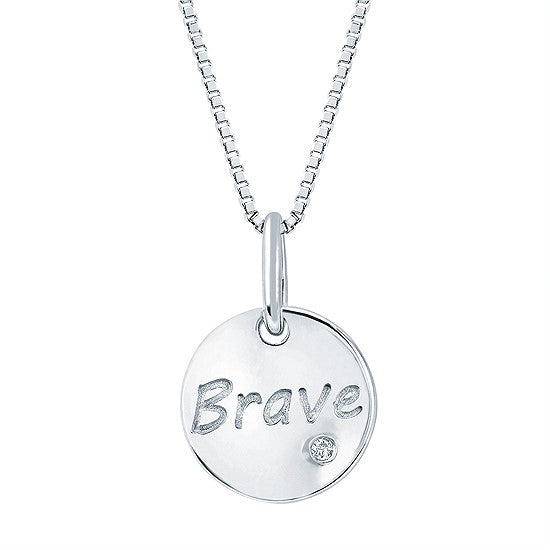 Sterling Silver Brave Disc Pendant