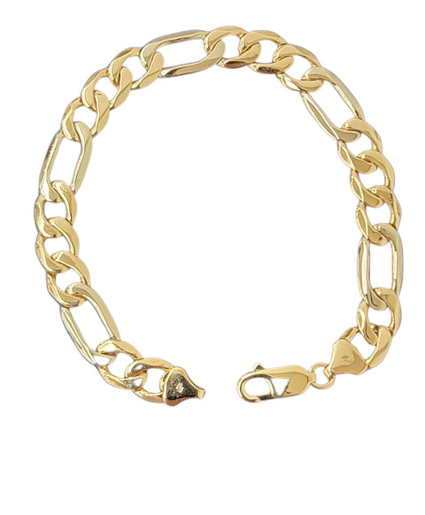Two-Tone Figaro Bracelet