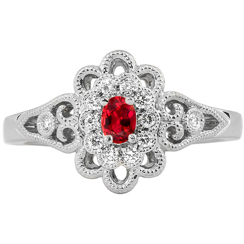 Vintage Style Ruby Ring