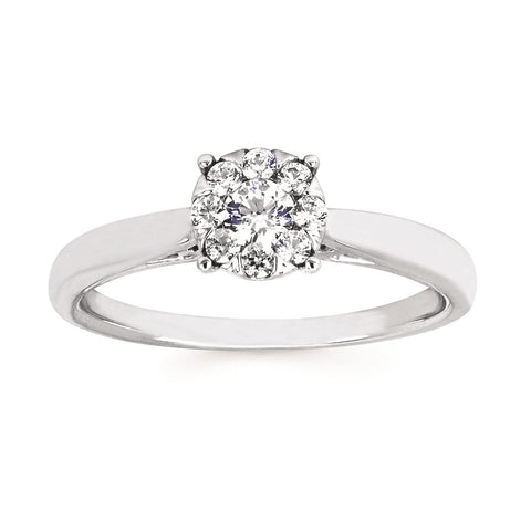 Enclosed Halo Diamond Ring