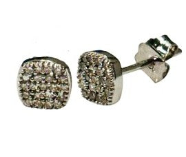 Square diamond earrings 10k