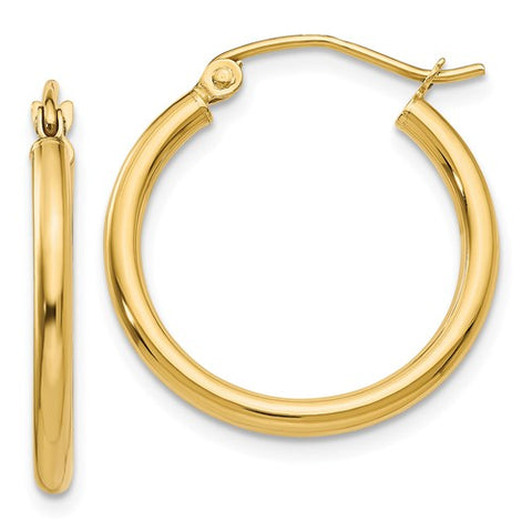 2mm x 20mm Gold Hoops