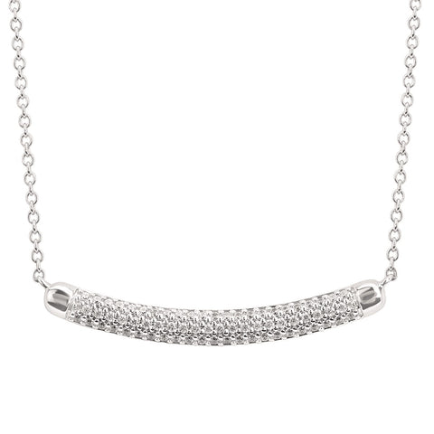 Curved Diamond Bar Pendant