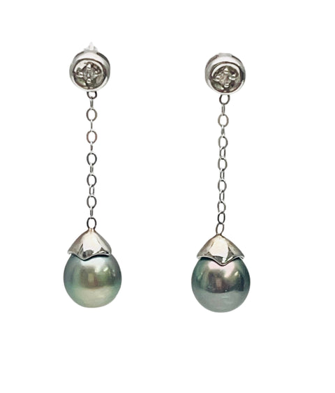 Tahitian Pearl Drop Earrings