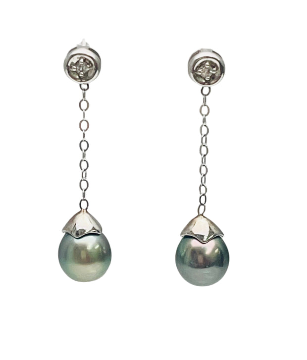 Tahitian Pearl Drop Earrings